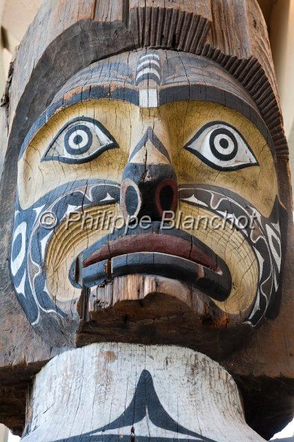 canada colombie britannique 16.JPG - Détail d'un totem au Musée d'Anthropologie, Vancouver, Colombie-Britannique, Canada